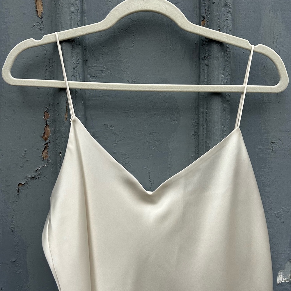 Club Monaco cream satin camisole, size Large - Picture 4 of 5